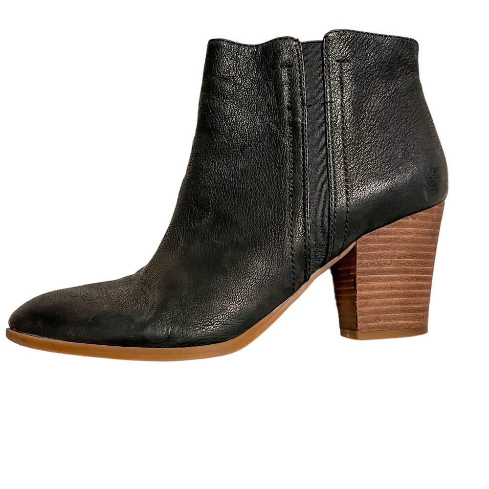New Franco Sarto Black Leather Chelsea Boots Sz 7 Ankle Booties New without Box